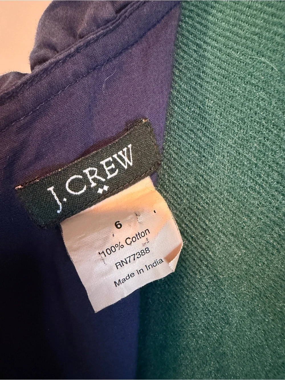 Vintage J Crew Navy Ruffle Neck Sleeveless Dress with Tie Waist